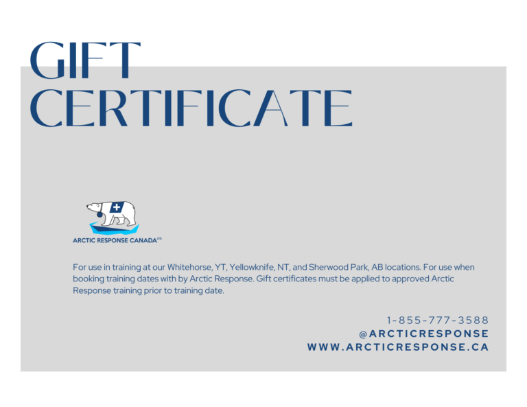 Back of Gift Certificate