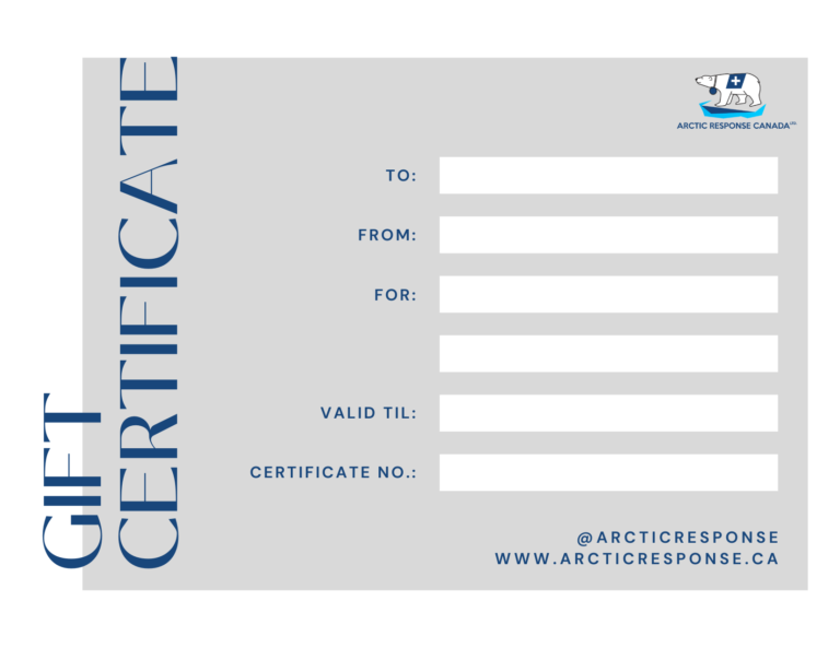 Front of Gift Certificate